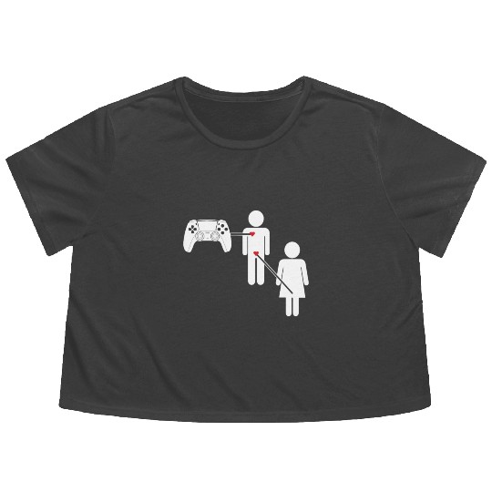 Video Games Gaming Video Gamer Gaming Controller Flowy Cropped Tees