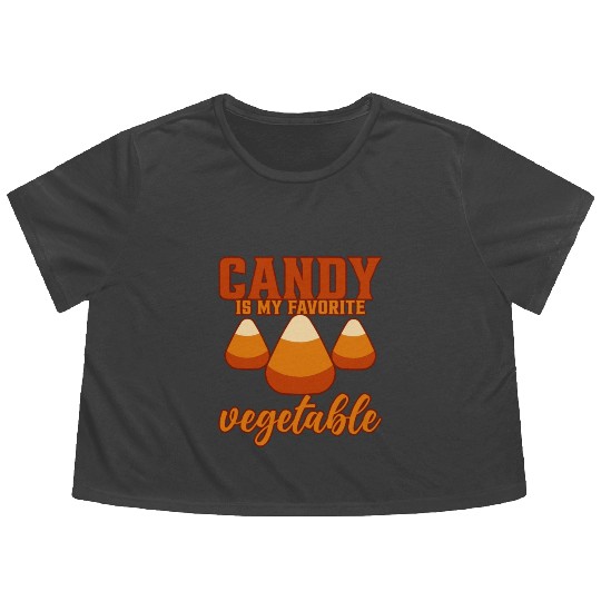 Candy Is My Favorite Vegetable 4 Flowy Cropped Tees
