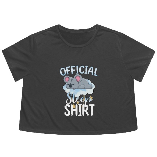 Official Sleep Flowy Cropped Tees Koala