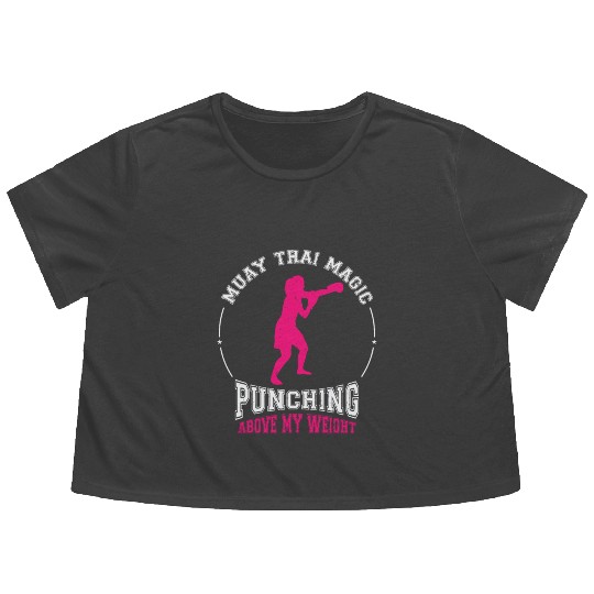 International Women's Day Muay Thai Girl Power Flowy Cropped Tees