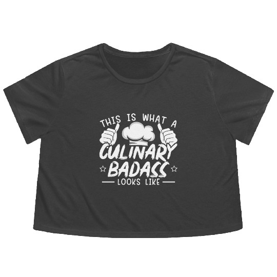 Culinary Gangster Pastry Chef Cooking Culinary Flowy Cropped Tees