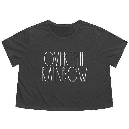 Over the Rainbow White Rae Dunn Inspired Decor Flowy Cropped Tees
