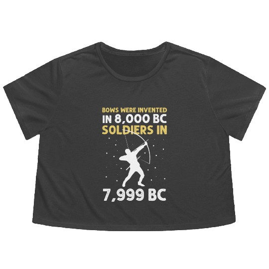 Archery the history of bow and arrow Flowy Cropped Tees