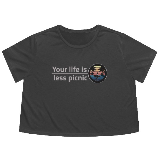 Sunset Surfing and holidays Flowy Cropped Tees