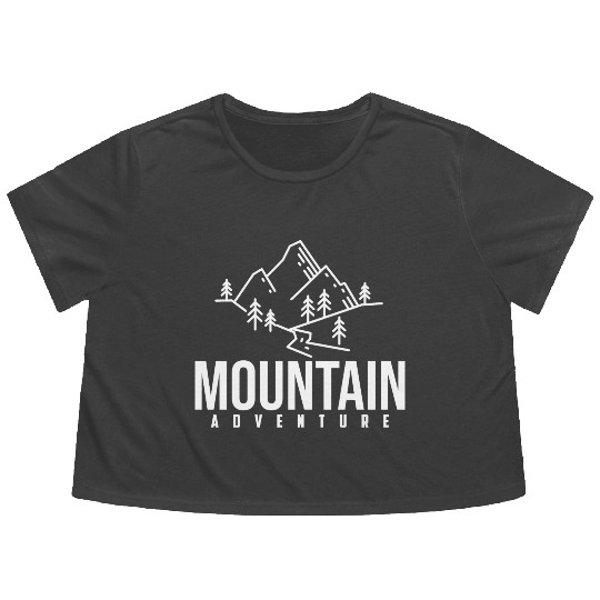 Mountains Nature Adventure Outdoor Flowy Cropped Tees