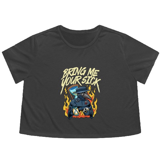 Plague Doctor Outfit Plague Doctor Mask Medicines Flowy Cropped Tees