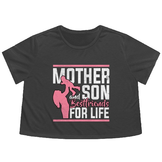 Mother And Son Flowy Cropped Tees
