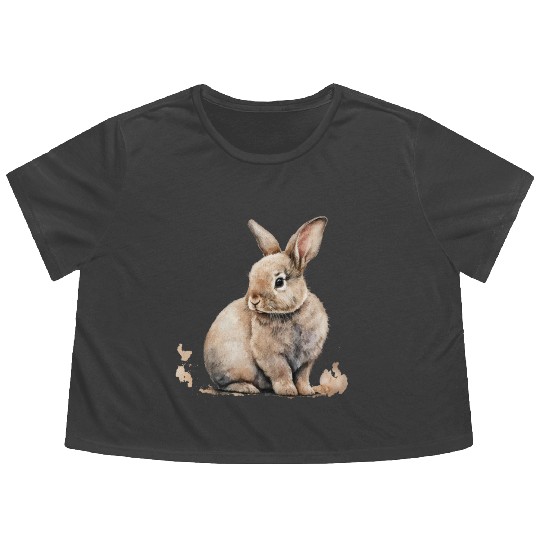 Easter Bunny Flowy Cropped Tees