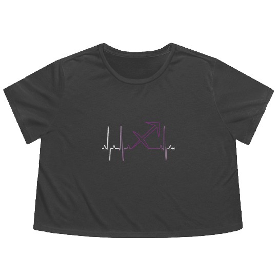Sagittarius Heartbeat Flowy Cropped Tees