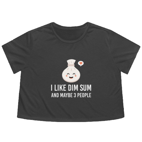i like dim sum and maybe 3 people Yum Cha Dumpling Flowy Cropped Tees