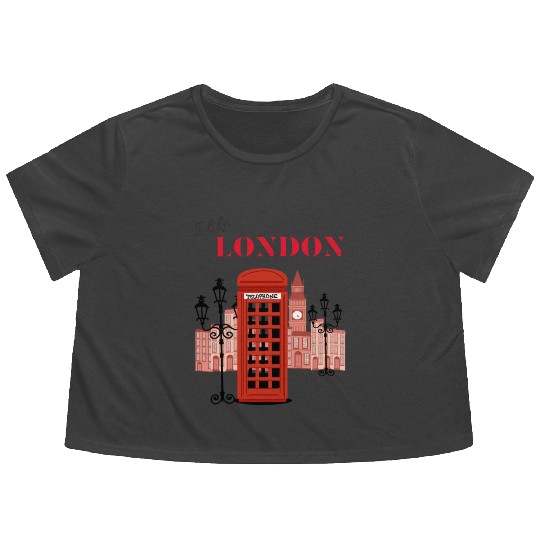 I Like London Flowy Cropped Tees