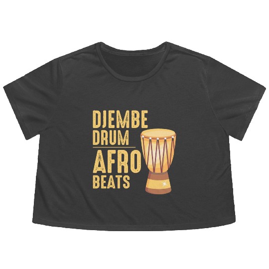 Djembe Player Drummer Music Drum Musician Flowy Cropped Tees