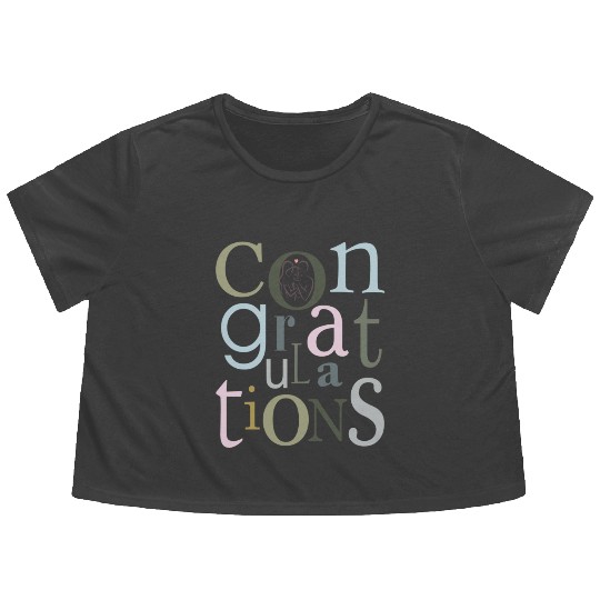 congratulations newborn baby Flowy Cropped Tees