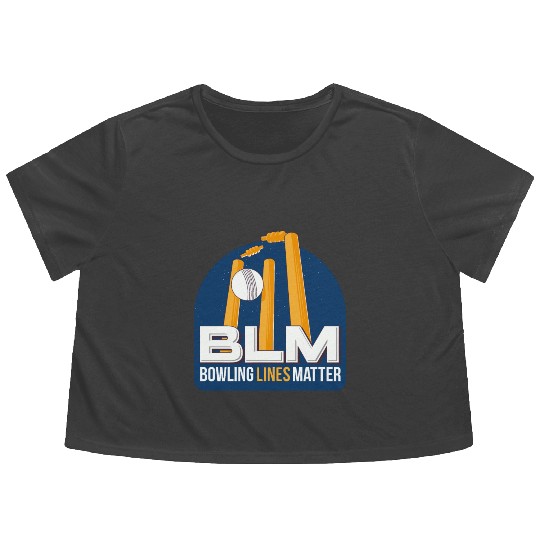 BLM Bowling Lines Matter Flowy Cropped Tees
