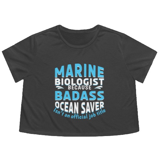 Save Nature Oceans Day Earth Day Marine Biologist Flowy Cropped Tees