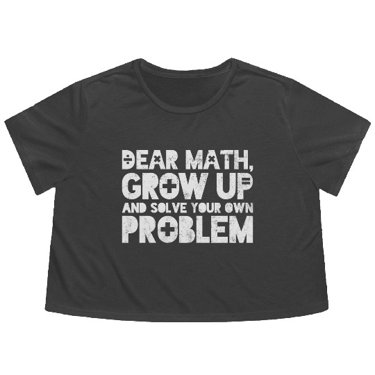 Math Math Teacher Mathematician Mathematics Flowy Cropped Tees