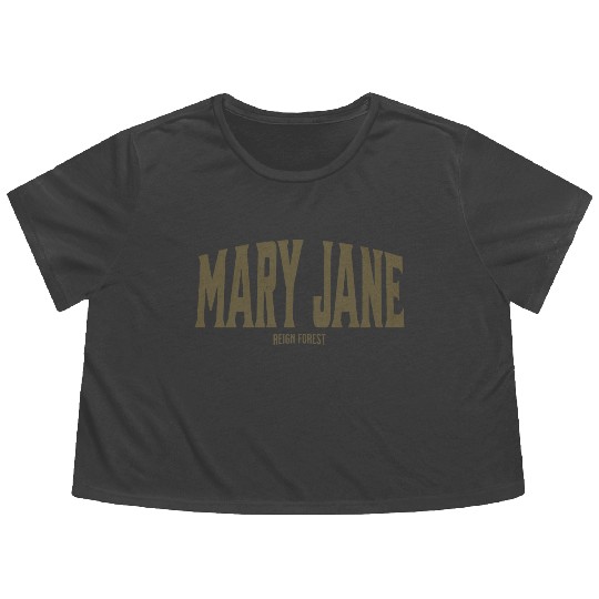 Mary Jane Marijuana Funny Graphic Flowy Cropped Tees Flowy Cropped Tees