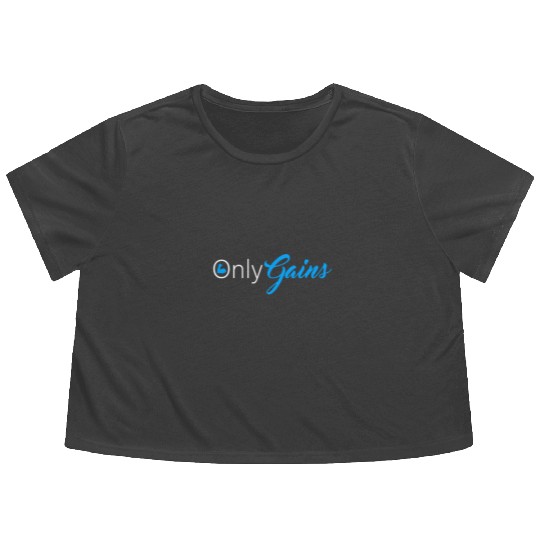 Only Gains fitness gym workout exercise sports Flowy Cropped Tees