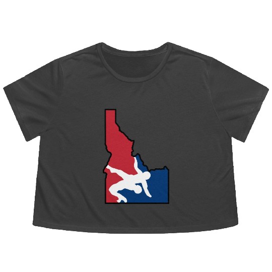 Idaho Wrestling (USA Colors) Flowy Cropped Tees