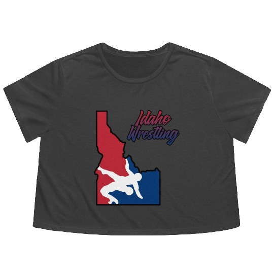 Idaho Wrestling (USA Colors) Flowy Cropped Tees