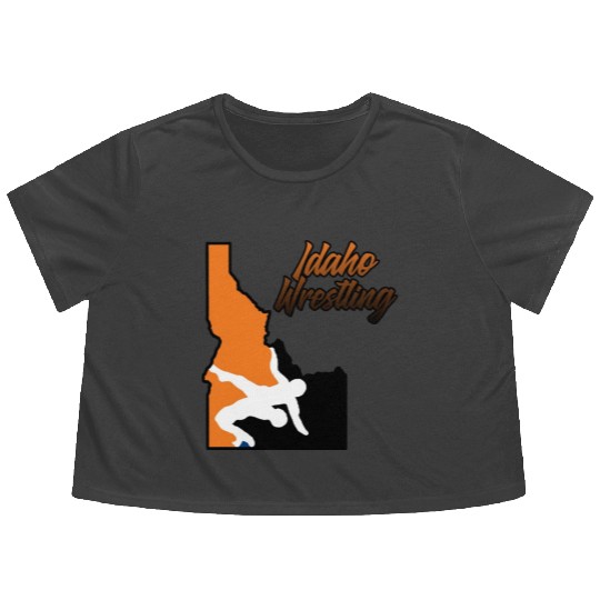 Idaho Wrestling (State Colors) Flowy Cropped Tees