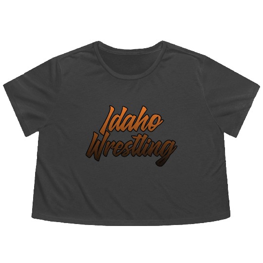 Idaho Wrestling (State Colors) Flowy Cropped Tees