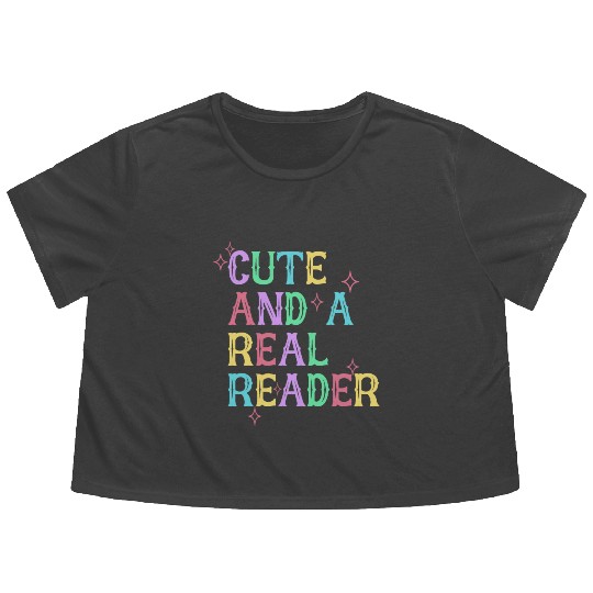 CUTE AND A REAL READER Flowy Cropped Tees