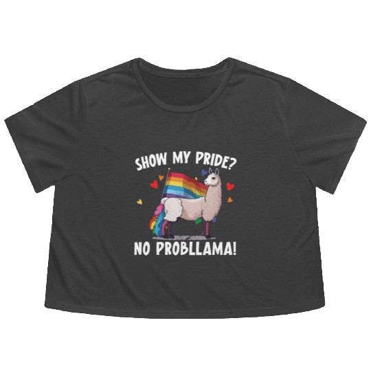 Gay Rights Rainbow Pride Month LGBTQ Gay Pride Flowy Cropped Tees
