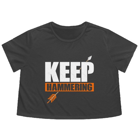 Keep Hammering Bow & Arrows Target Archery Flowy Cropped Tees