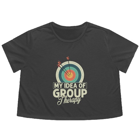My Idea Of Group Therapy Archery Target Bow & Arro Flowy Cropped Tees