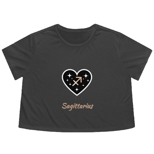 Sagittarius zodiac sign, astrology, sun, birthday Flowy Cropped Tees