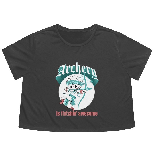 Bow Hunting Arrow and Archery Quote Design Archery Flowy Cropped Tees
