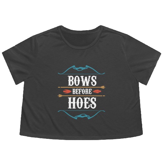 Bow Hunting Arrow and Archery Quote Design Archery Flowy Cropped Tees