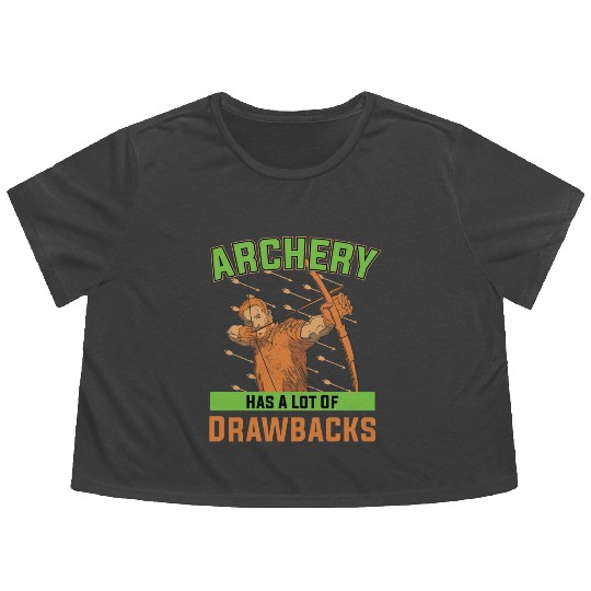 Bow Hunting Arrow and Archery Quote Design Archery Flowy Cropped Tees
