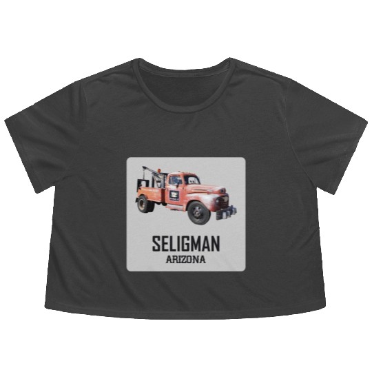 Old car city of Seligman in Arizonna, US Route 66 Flowy Cropped Tees