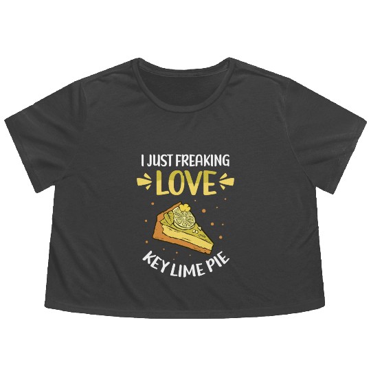 Pies Lover Love Key Lime Pie Flowy Cropped Tees