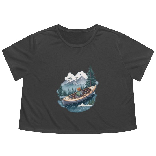 Travel kayak tour Flowy Cropped Tees