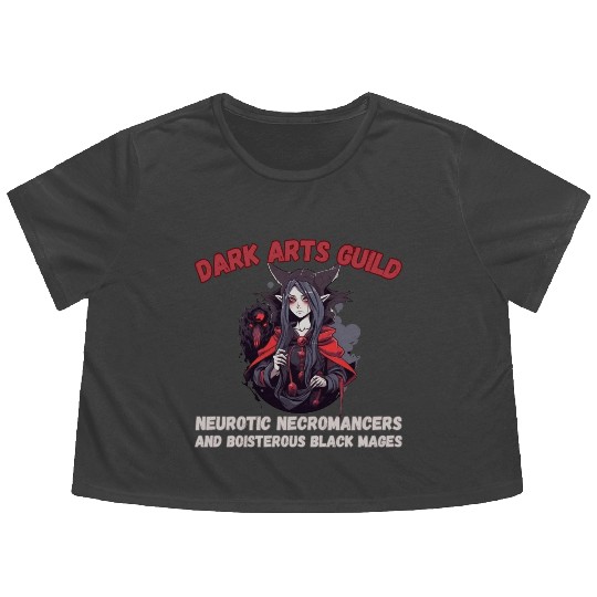 Dark Arts Guild, Necromancer Flowy Cropped Tees