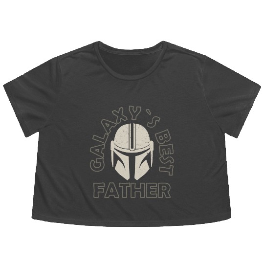 Galaxy`s best father Father´s day gift Flowy Cropped Tees