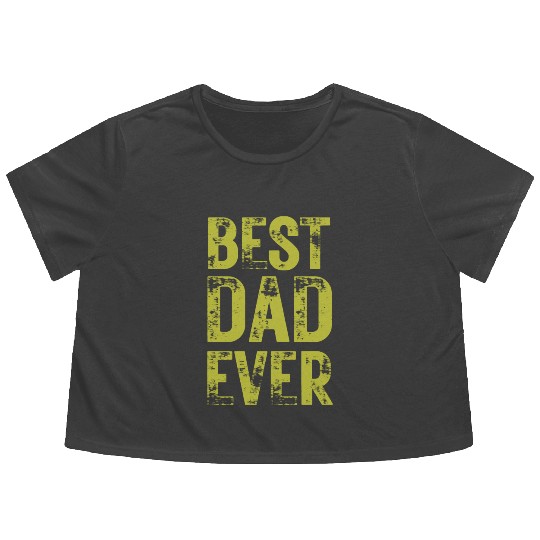 Best Dad Ever retro Flowy Cropped Tees