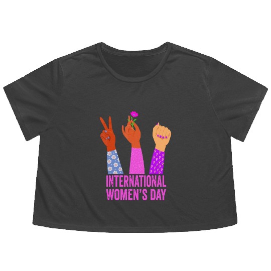 International Women's Day 2023 - Womens Embrace Eq Flowy Cropped Tees