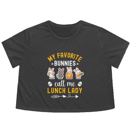 Favorite Bunnies Teacher Easter Flowy Cropped Tees