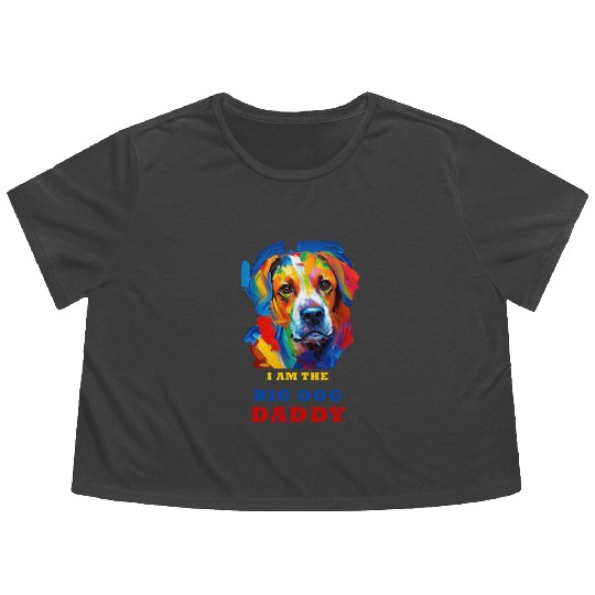 Big Dog Daddy Flowy Cropped Tees