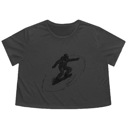 Direction Tal Snowboarding Crass Snowboard Style Flowy Cropped Tees