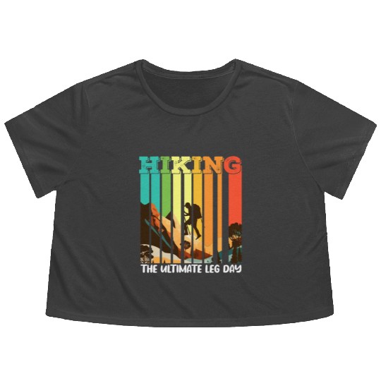 Hiking the ultimate Leg Day Mountain lover Flowy Cropped Tees