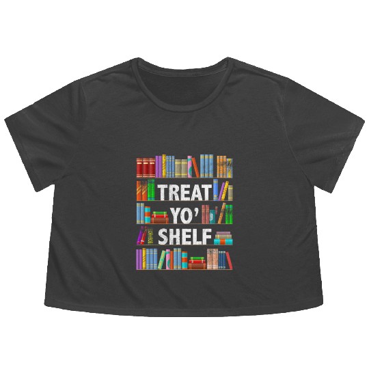 Funny Reading Gift Book Lover Reader Librarian Flowy Cropped Tees