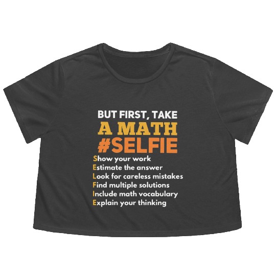 Funny Math Teacher For A Math Nerd Flowy Cropped Tees
