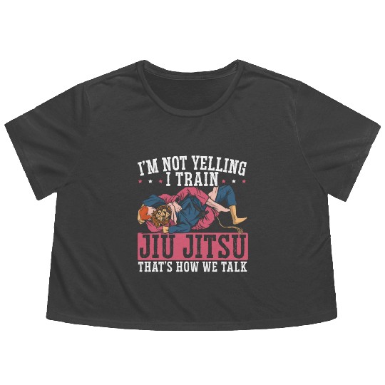 Jiu Jitsu BJJ Martial Arts MMA Combat Fighting Flowy Cropped Tees