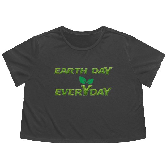 Earth day everyday Flowy Cropped Tees