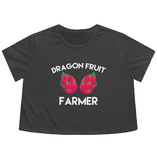 Dragon Fruit Farmer Outfit Love Tropical Food Flowy Cropped Tees